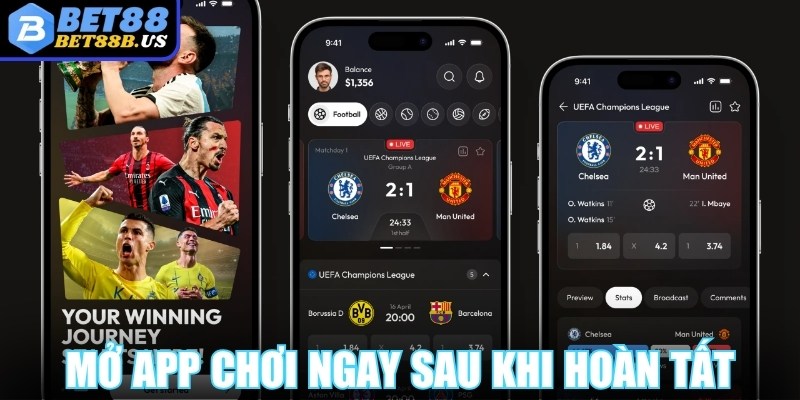Mở app chơi ngay sau khi hoàn tất cài đặt